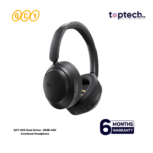 QCY H3S Dual Driver -56dB ANC Overhead Headphone