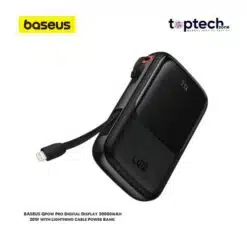 BASEUS Qpow Pro Digital Display Power Bank 20000mAh 20W  with Lightning Cable