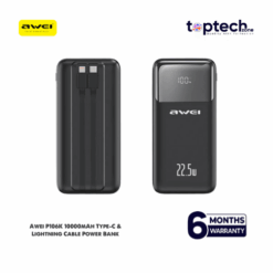Awei P106K 10000mAh Type-C & Lightning Cable PD 22.5W Power Bank