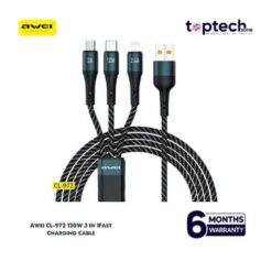Awei CL-972 120W 3 In 1Fast Charging Cable