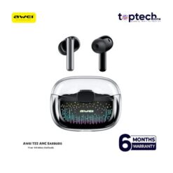 Awei T52 ANC TWS Wireless Earbuds Colorful Breathing Light Headphones