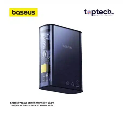 Baseus PPTSZ20 Semi Transparent 22.5W 20000mAh Digital Display Power Bank