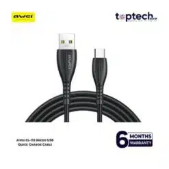 Awei CL-115 USB Type C/Lighting/Micro Cable 2.4A Fast Charging Wire Cord Quick Charge