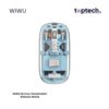 WIWU Crystal Transparent Wireless Mouse 2.4G