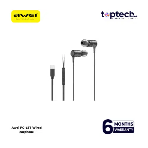 Awei PC-15T Wired earphone For iPhone 15 and Samsung And Pixel