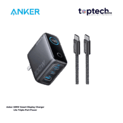 ANKER B121B Charger 3 Port 100W Fast Charging LED Display Type C to Type C Cable