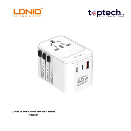LDNIO Z8 3USB Ports 45W GaN Travel Adapter