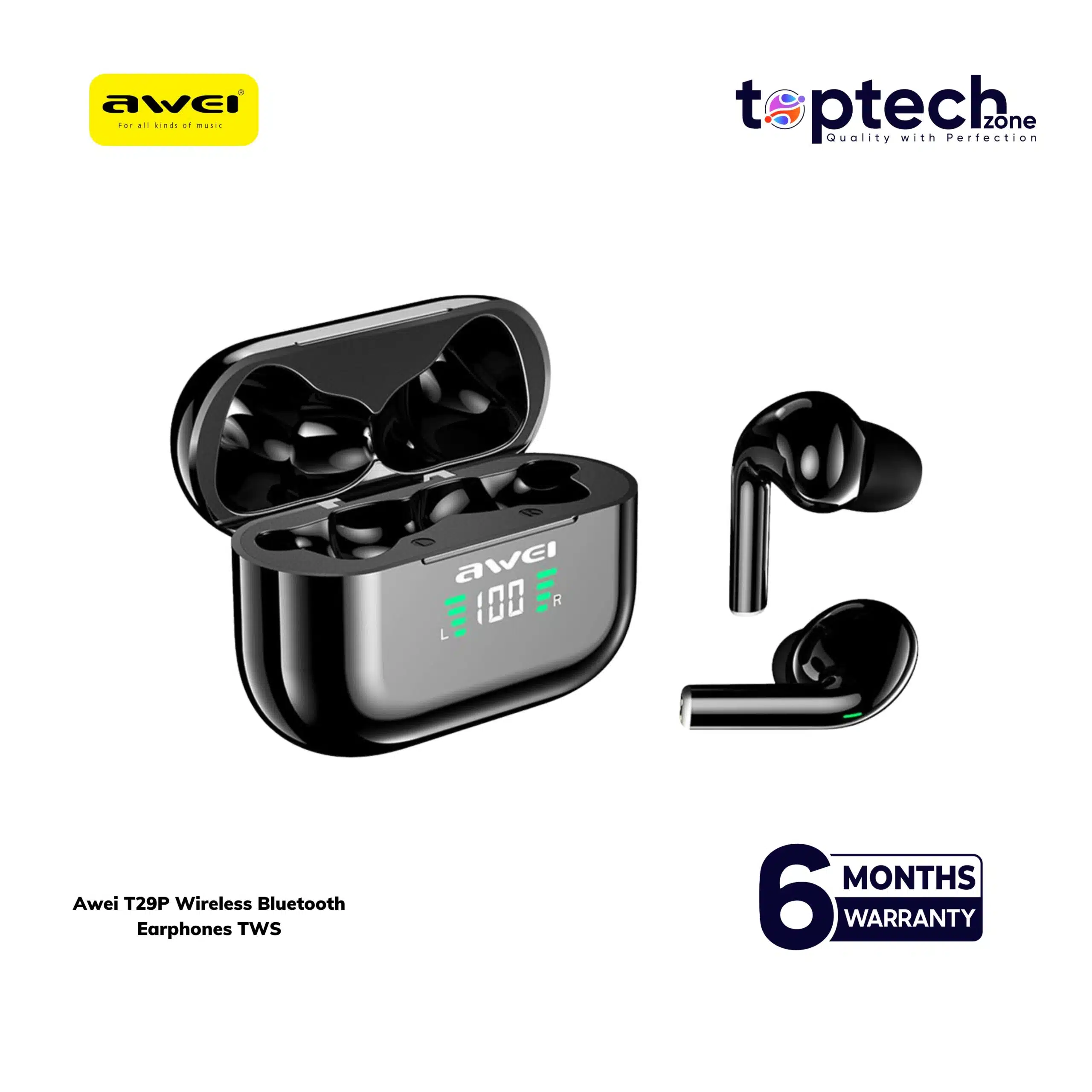 Awei T29P Wireless Bluetooth Earphones TWS - Image 4