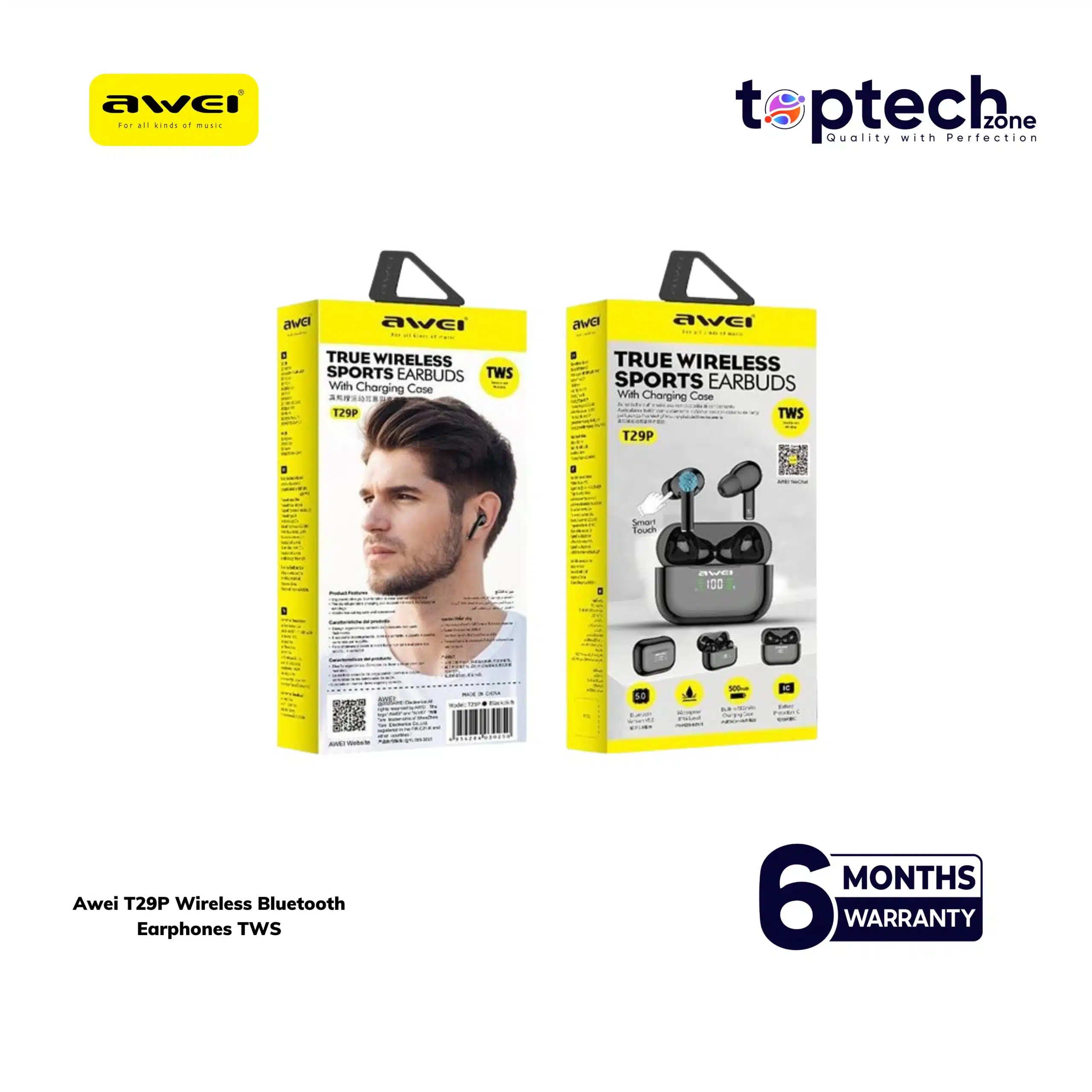 Awei T29P Wireless Bluetooth Earphones TWS - Image 3