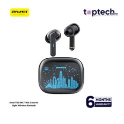 Awei T53 ENC TWS Colorful Light Wireless Earbuds
