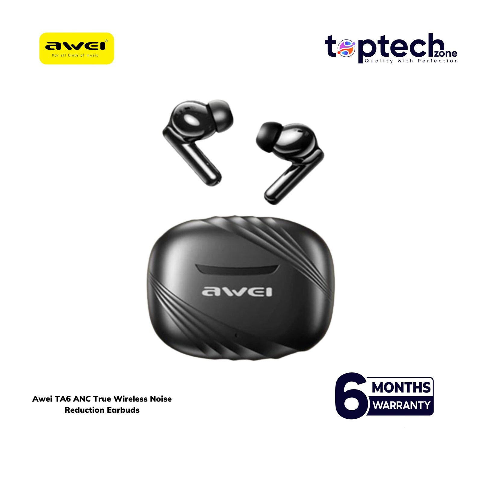 Awei Bangladesh - 2025-11-02T165133.308 Awei TA6 ANC True Wireless Noise Reduction Earbuds - Image 1