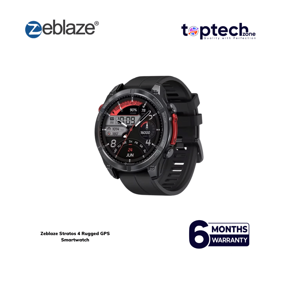 QCY (75) Zeblaze Stratos 4 Rugged GPS Smartwatch - Image 1