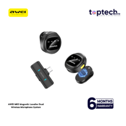 AWEI MK3 Magnetic Lavalier Dual Wireless Microphone System