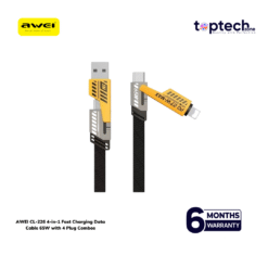 AWEI CL-226 4-in-1 Fast Charging Data Cable 65W with 4 Plug Combos