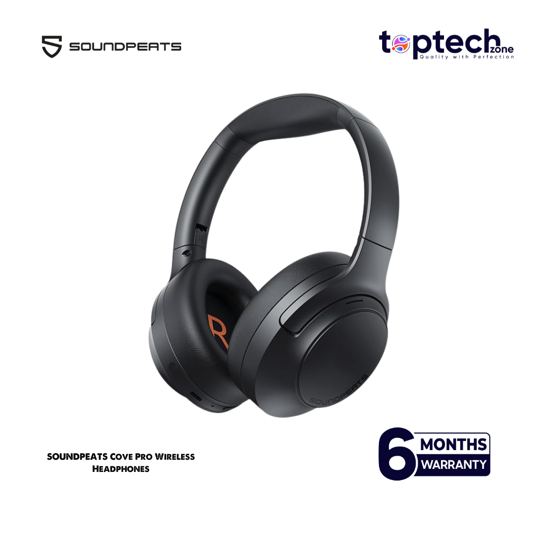 SOUNDPEATS Cove Pro Wireless Headphones - 95H Battery, -56dB ANC, LDAC