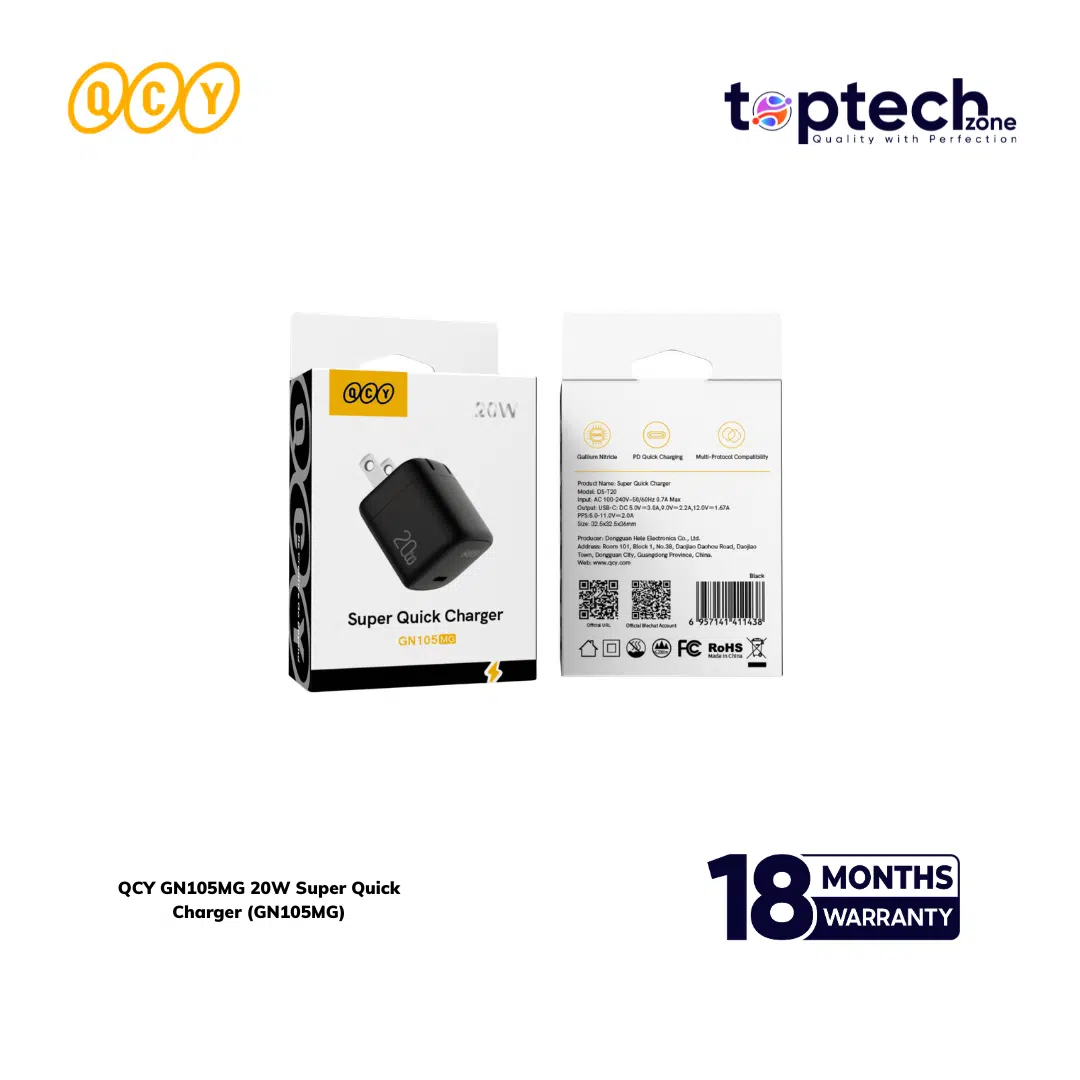 QCY GN105MG 20W Super Quick Charger (GN105MG)
