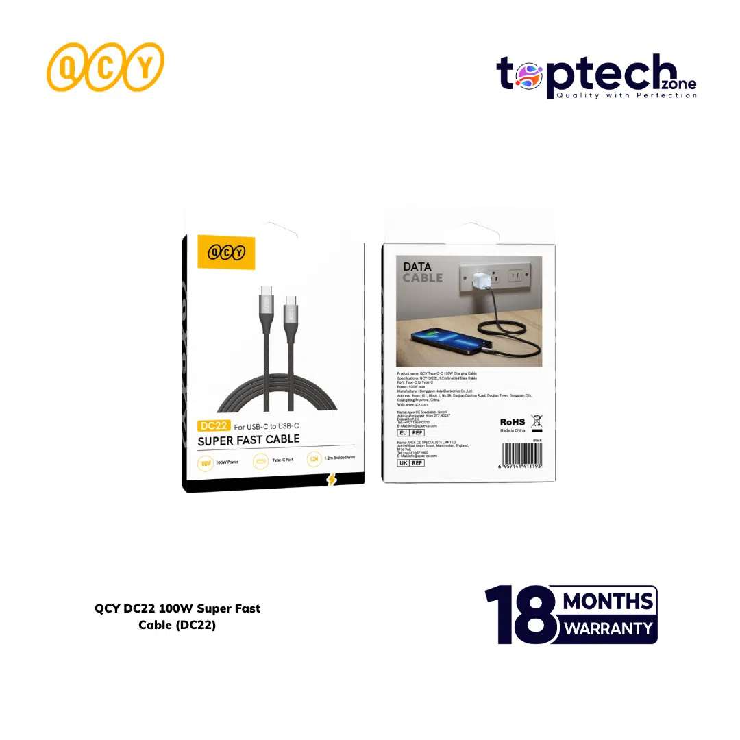 QCY DC22 100W Super Fast Cable (DC22)
