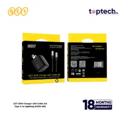 QCY 20W Charger with Cable Set Type-C to Lightning  (CK03-MG)