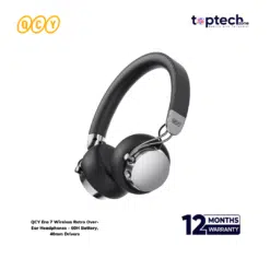 QCY Era 7 Wireless Retro Over-Ear Headphones - 60H Battery, 40mm Drivers