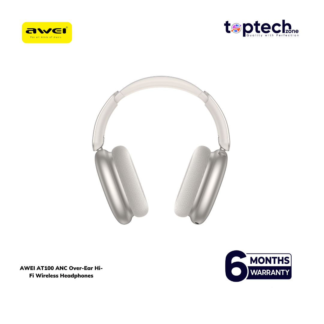 AWEI AT100 ANC Over-Ear Hi-Fi Wireless Headphones - Image 2