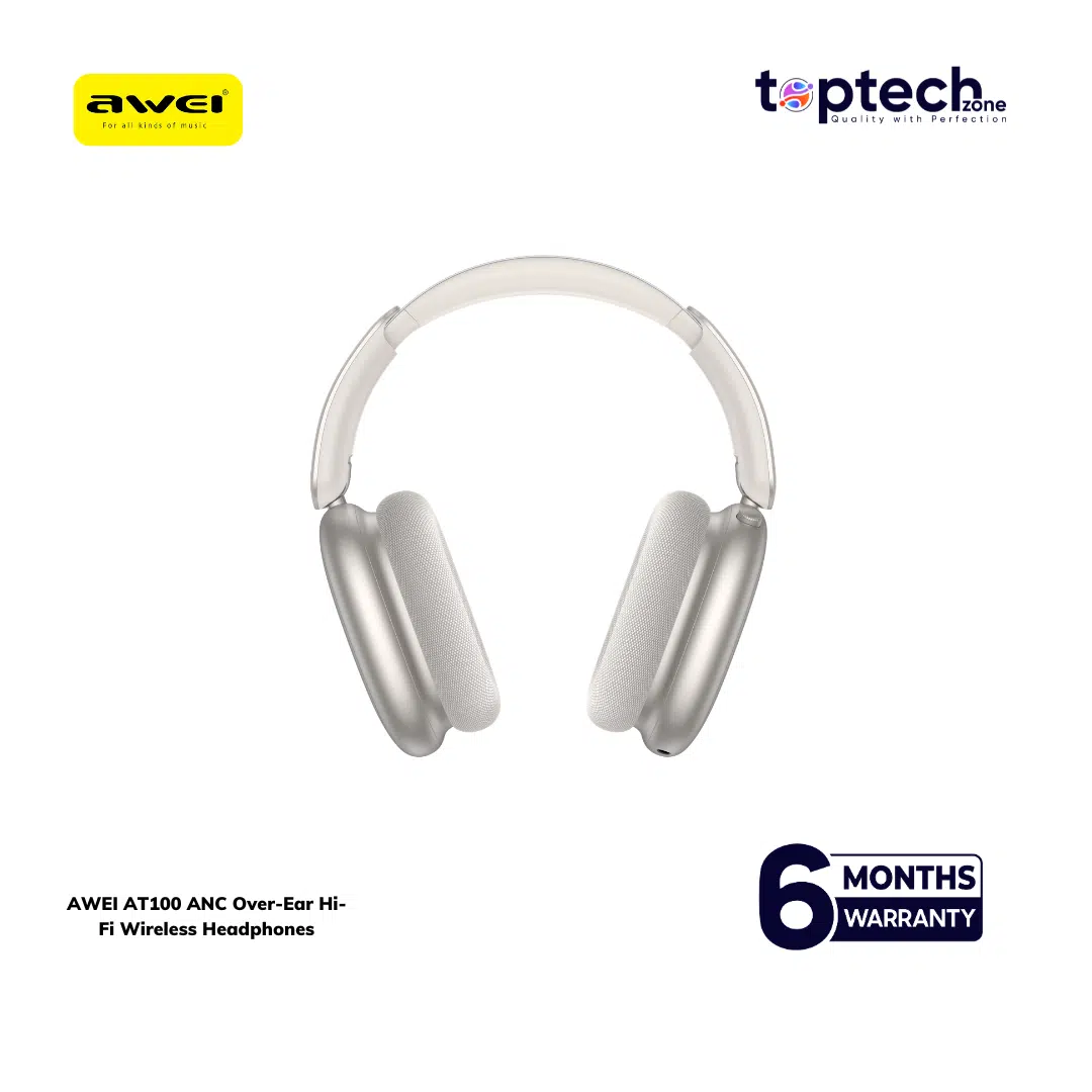 AWEI AT100 ANC Over-Ear Hi-Fi Wireless Headphones - Image 2