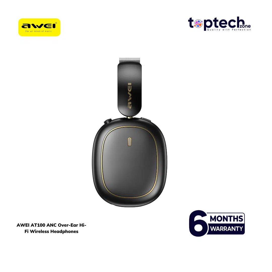 AWEI AT100 ANC Over-Ear Hi-Fi Wireless Headphones - Image 3