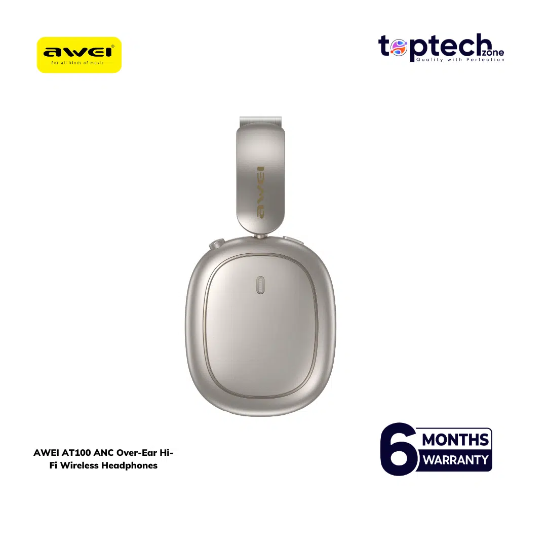 AWEI AT100 ANC Over-Ear Hi-Fi Wireless Headphones - Image 4