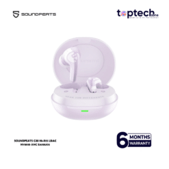 SOUNDPEATS C30 Hi-Res LDAC Hybrid ANC Earbuds - Purple