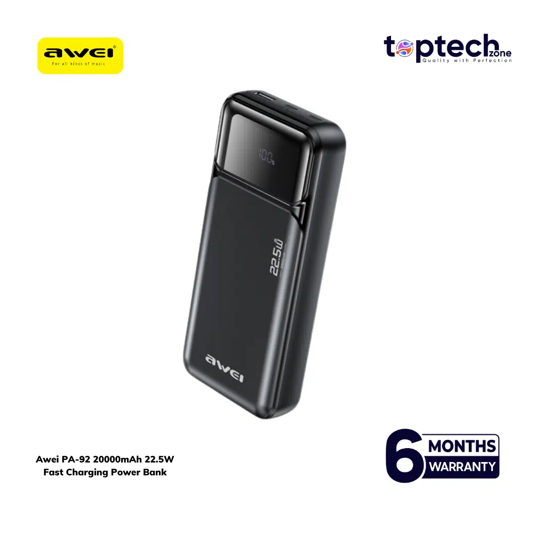Awei PA‑92 20000mAh 22.5W Fast Charging Power Bank