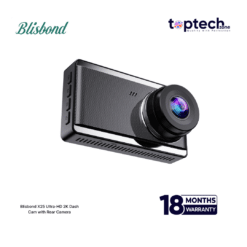 Blisbond X25 Ultra‑HD 2K Dash Cam with Rear Camera