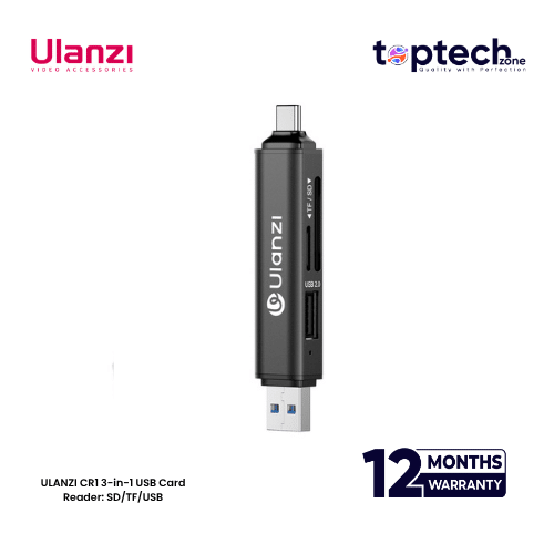 ULANZI CR1 3-in-1 USB Card Reader: SD/TF/USB - Image 2