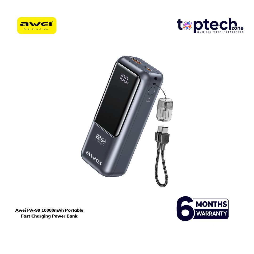 Awei PA-99 10000mAh Portable Fast Charging Power Bank - Image 2