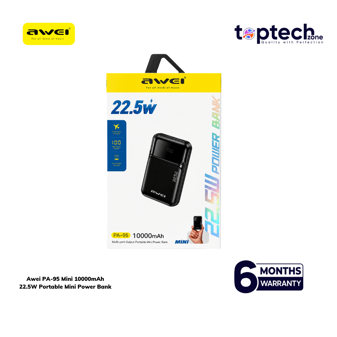 Awei PA-95 Mini 10000mAh 22.5W Portable Mini Power Bank - Image 2