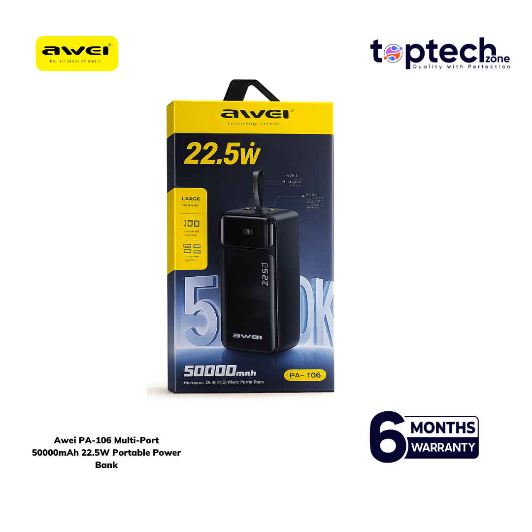 Awei PA-106 Multi‑Port 50000mAh 22.5W Portable Power Bank - Image 2