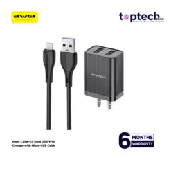 Awei C15M-US Dual USB Wall Charger with Micro-USB Cable