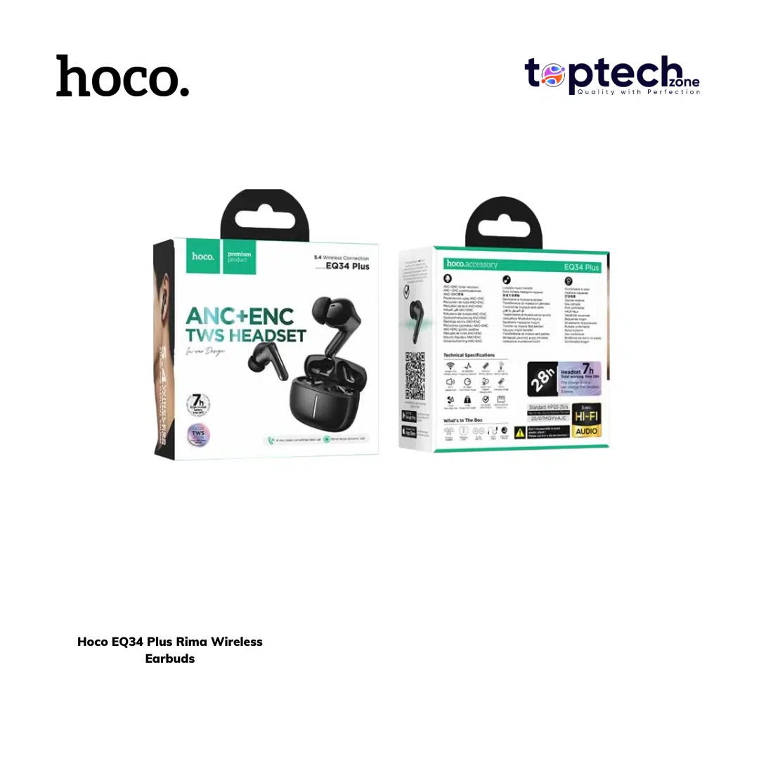 Hoco EQ34 Plus Rima Wireless Earbuds - Image 2