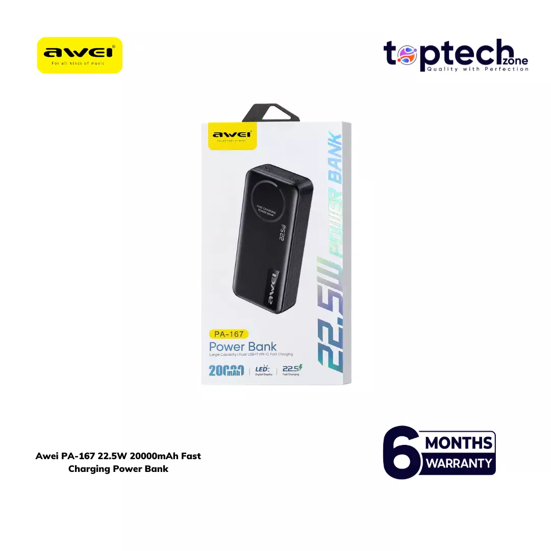 Awei PA-167 22.5W 20000mAh Fast Charging Power Bank