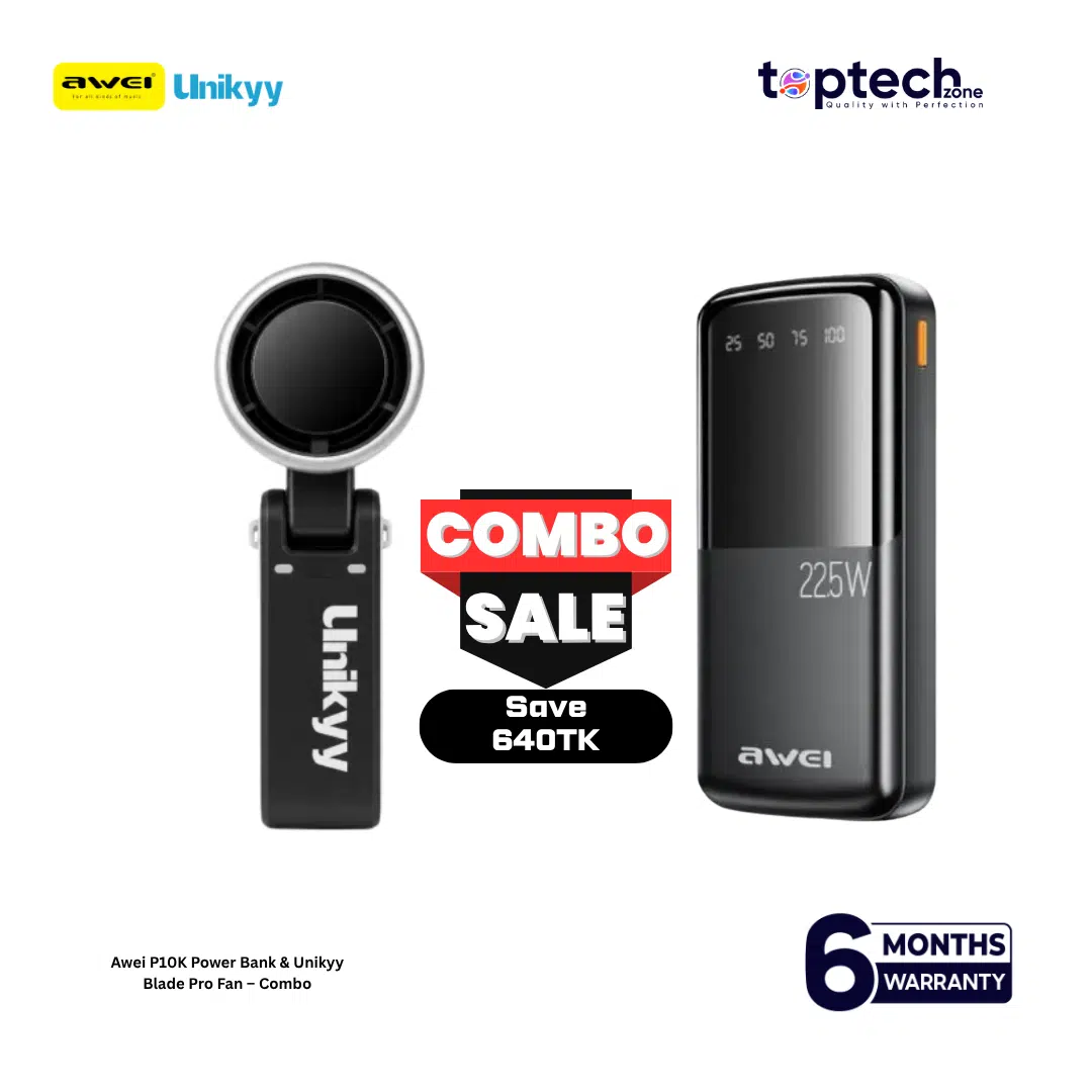 Awei P10K Power Bank & Unikyy Blade Pro Fan – Combo
