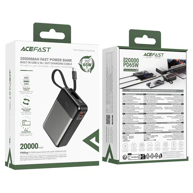 Fast Charge Power Bank M21 PD65W 20000mAh - Image 4