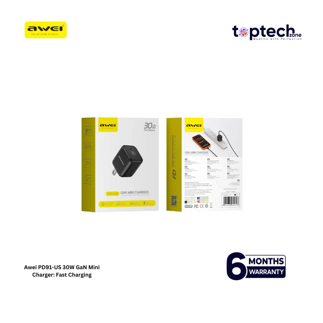 Awei PD91-US 30W GaN Mini Charger: Fast Charging - Image 3