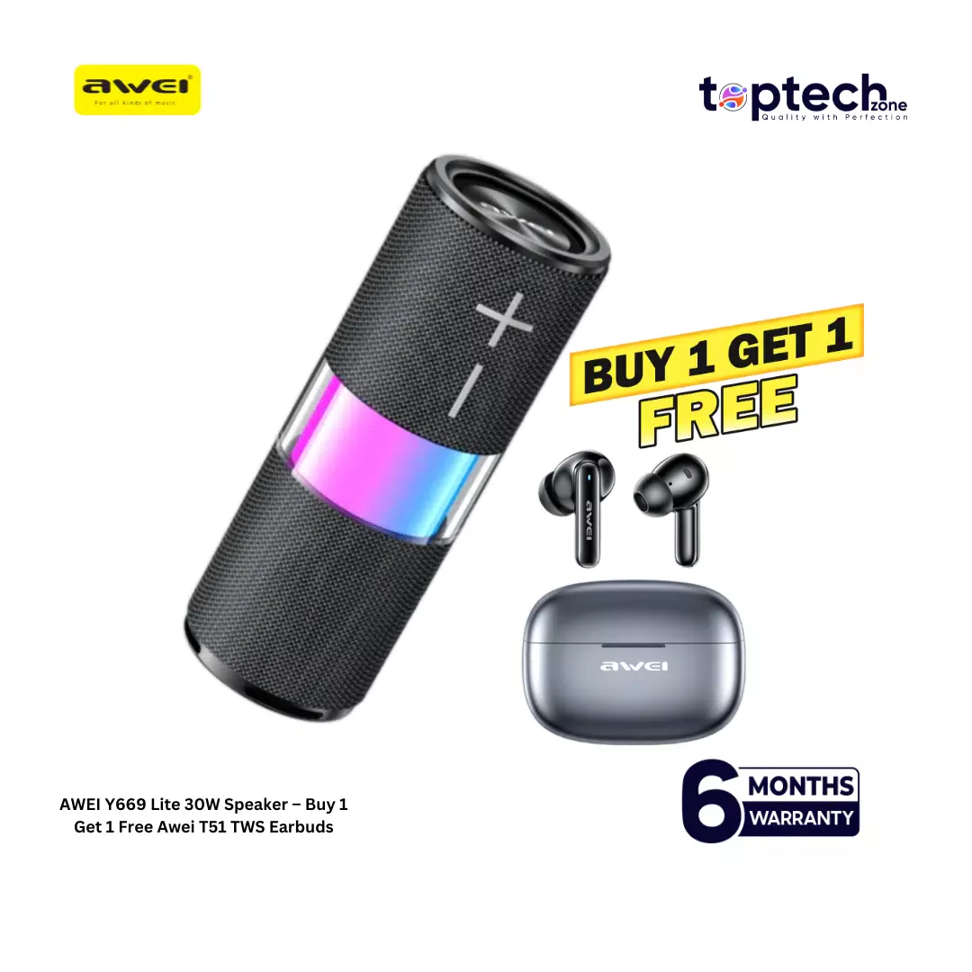 AWEI Y669 Lite 30W Speaker – Buy 1 Get 1 Free Awei T51 TWS Earbuds