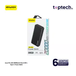 Awei PA-162 20000mAh Dual USB + Type-C Power Bank