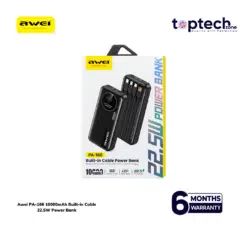 Awei PA-166 10000mAh Built-in Cable 22.5W Power Bank