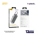 QCY Pulse PB10H 10000mAh Power Bank with 3 Built-in Cables