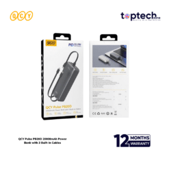 QCY Pulse PB20D 20000mAh Power Bank with 3 Built-in Cables