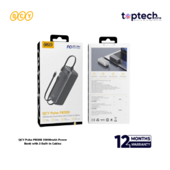 QCY Pulse PB30B 30000mAh Power Bank with 3 Built-in Cables