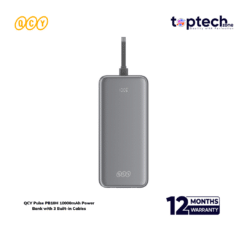 QCY Pulse PB10H 10000mAh Power Bank with 3 Built-in Cables