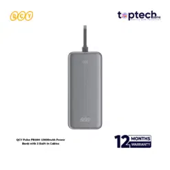 QCY Pulse PB10H 10000mAh Power Bank with 3 Built-in Cables