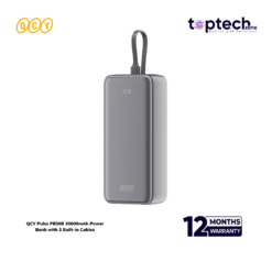 QCY Pulse PB30B 30000mAh Power Bank with 3 Built-in Cables