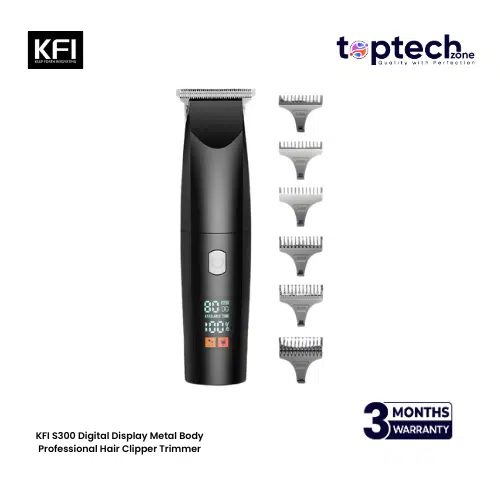 KFI S300 Digital Display Metal Body Professional Hair Clipper Trimmer